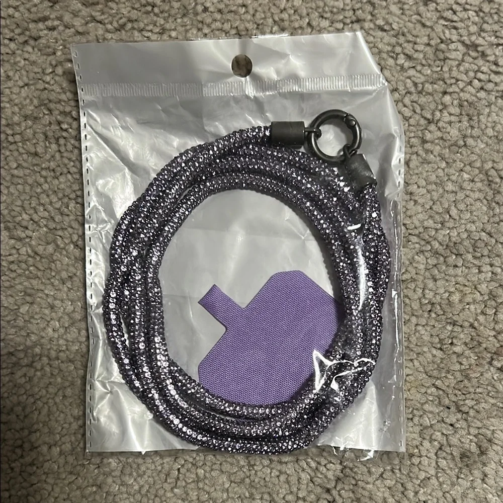 Sparkling Purple Rope cell phone holder